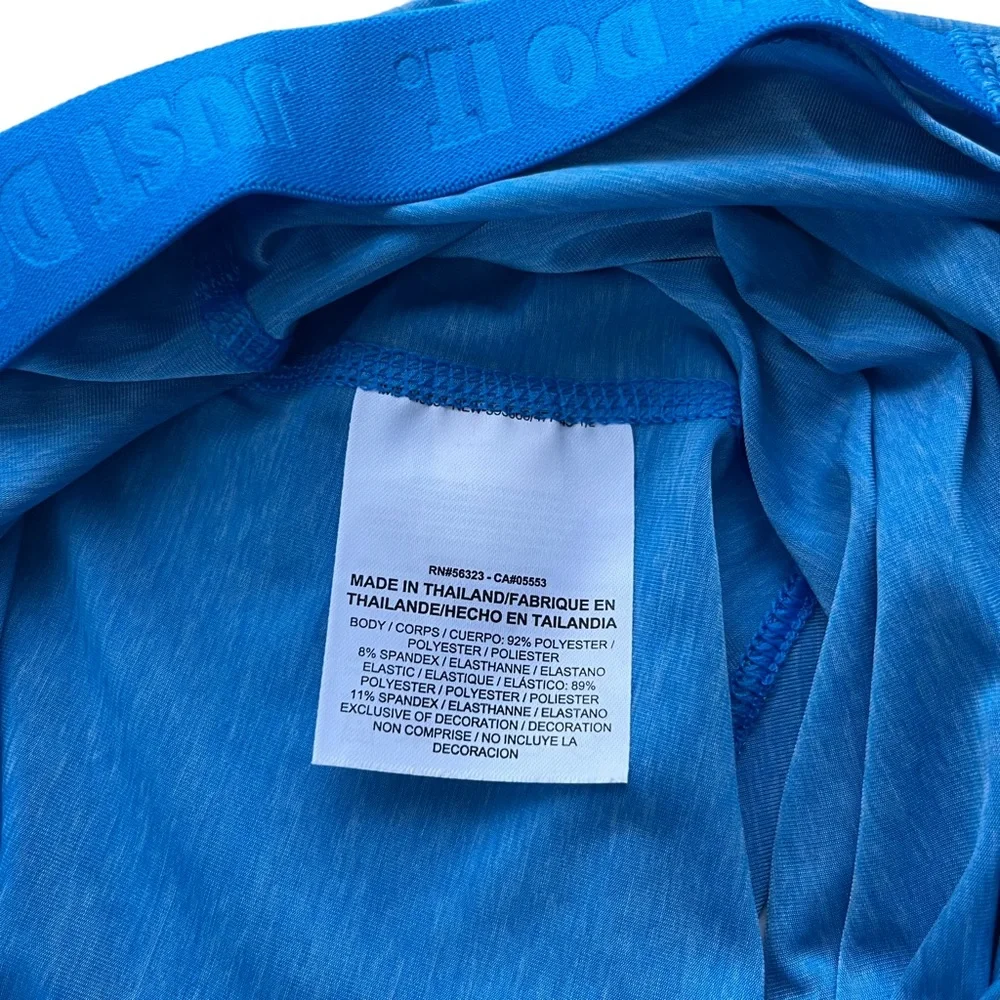 Nike Women’s Size XS Blue Dri-Fit Cut-out Logo Elastic Straps Loose Fit Tank Top